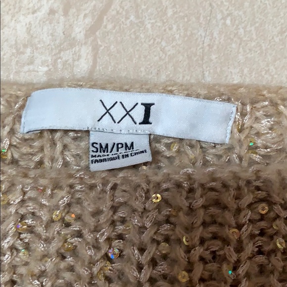Gold sequin Forever 21 sweater - Picture 2 of 3